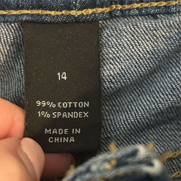 Lane Bryant Women's Size 14 Distressed Skinny Jeans Blue Denim - Picture 3 of 8